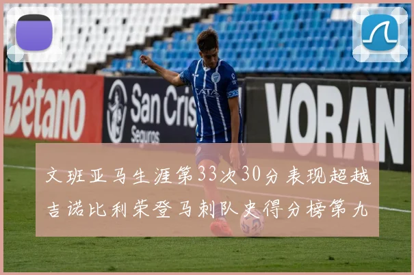 文班亚马生涯第33次30分表现超越吉诺比利荣登马刺队史得分榜第九位